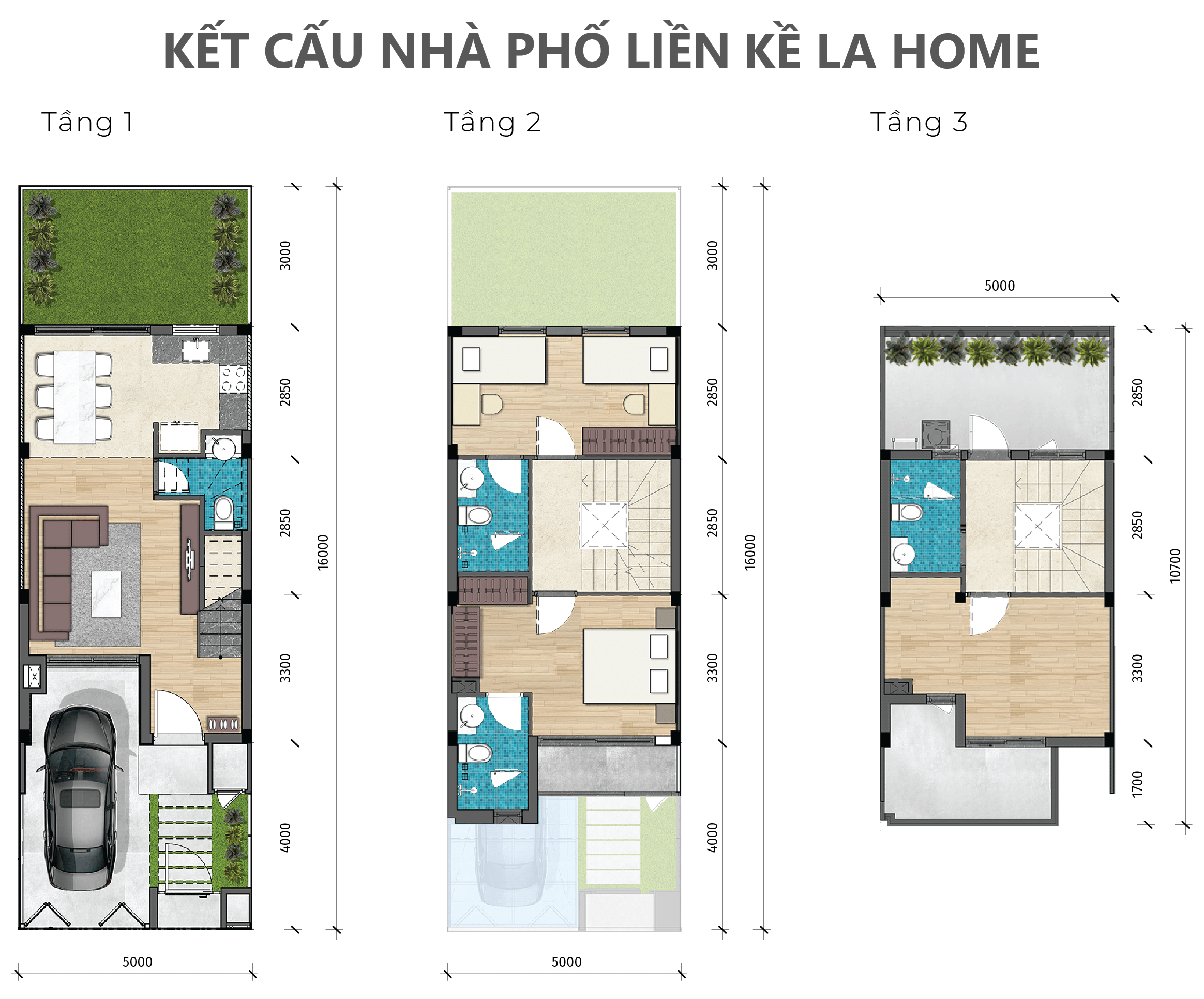 KẾT CẤU NHÀ PHỐ LIỀN KỀ LA HOME