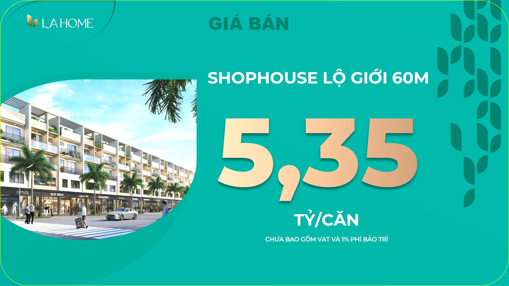 Giá Bán đặc Biệt Cho Shouphouse La Home Long An Mặt Tiền 60m