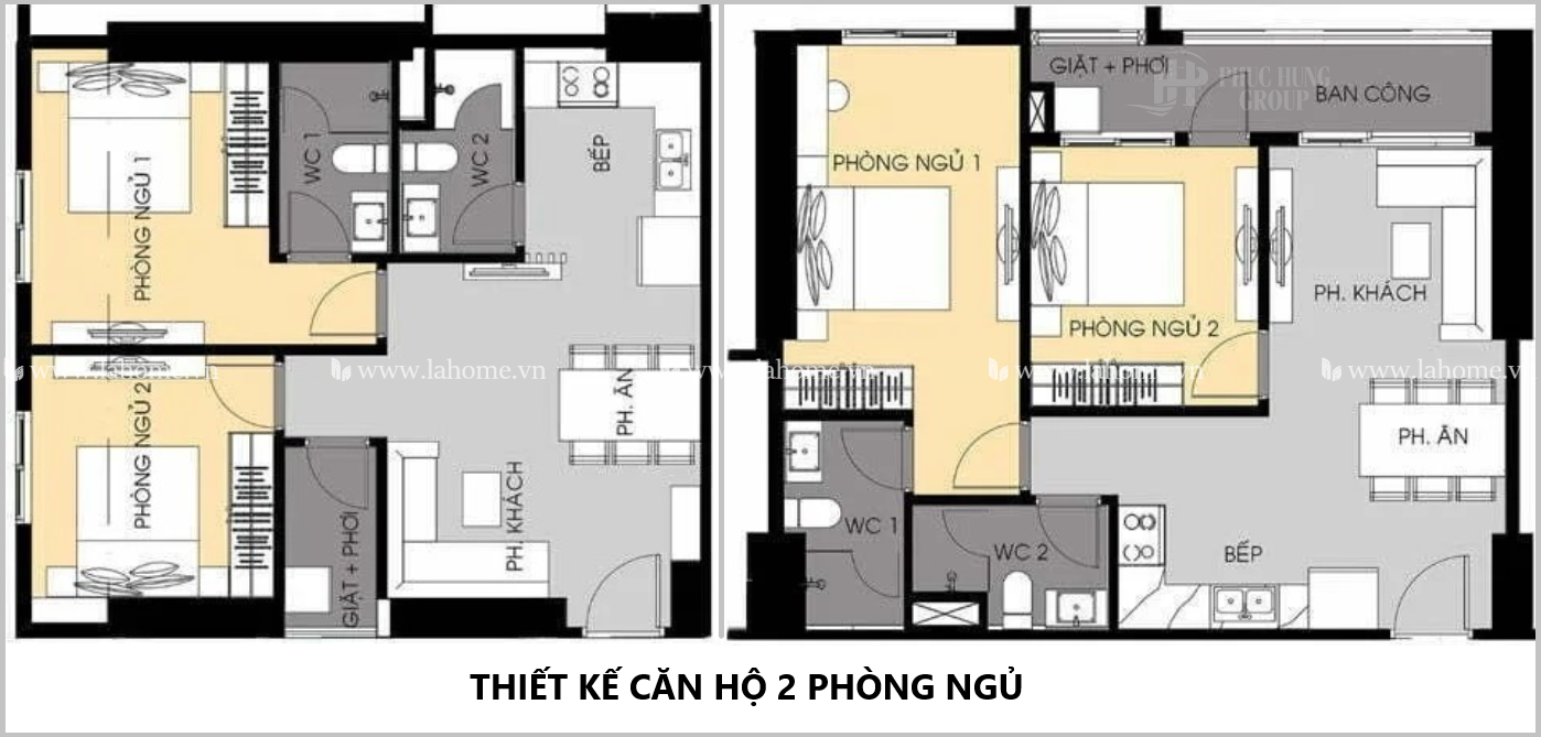 Hình ảnh Thiết Kế Căn Hộ 2pn