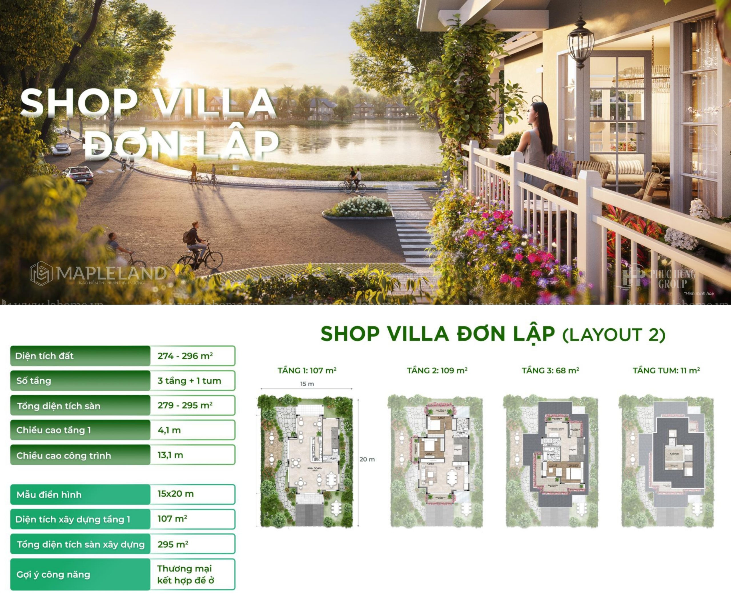 Eco Reatreat Shop Villa đơn Lập Layout2