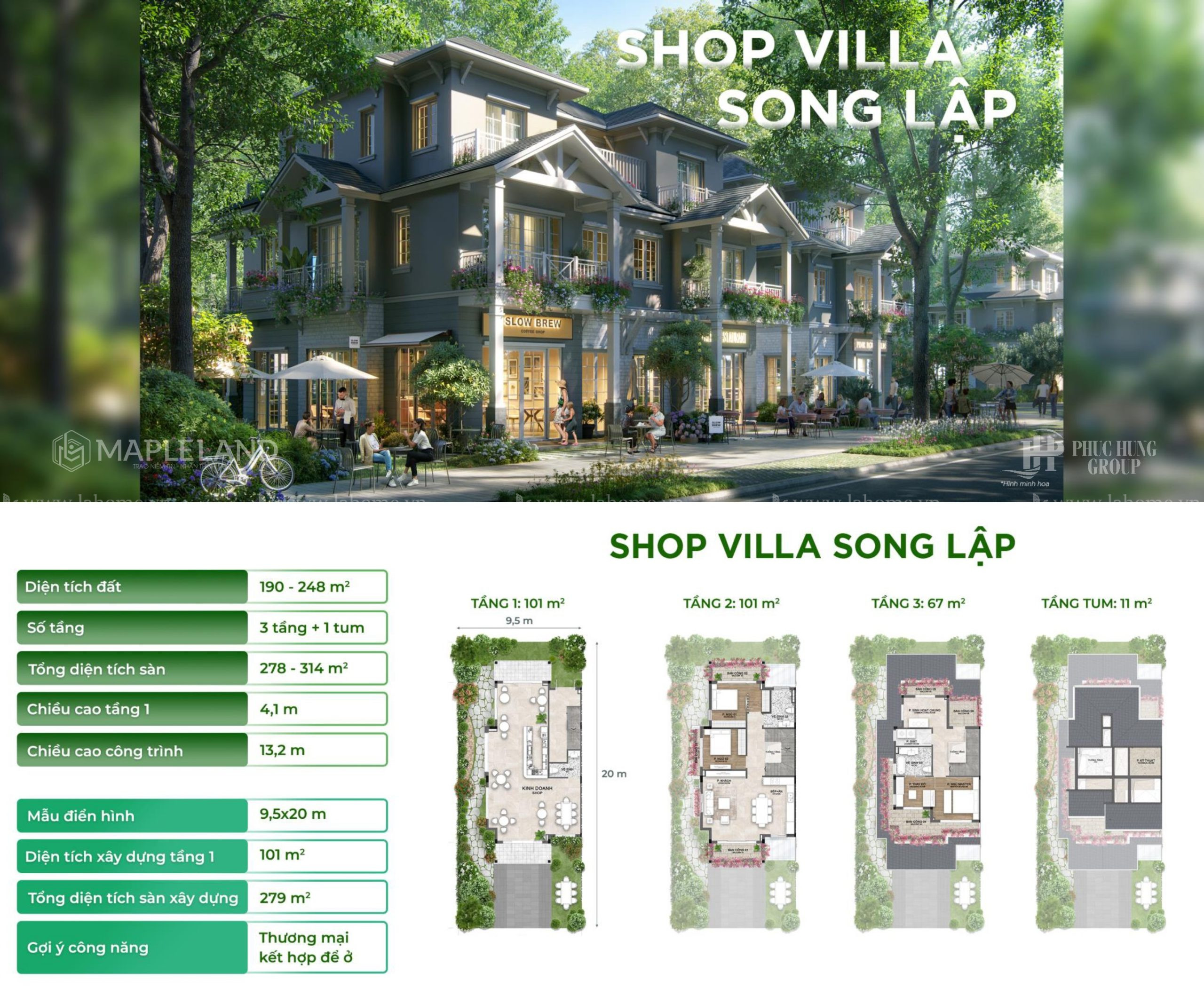 Eco Retreat Shop Villa Song Lập